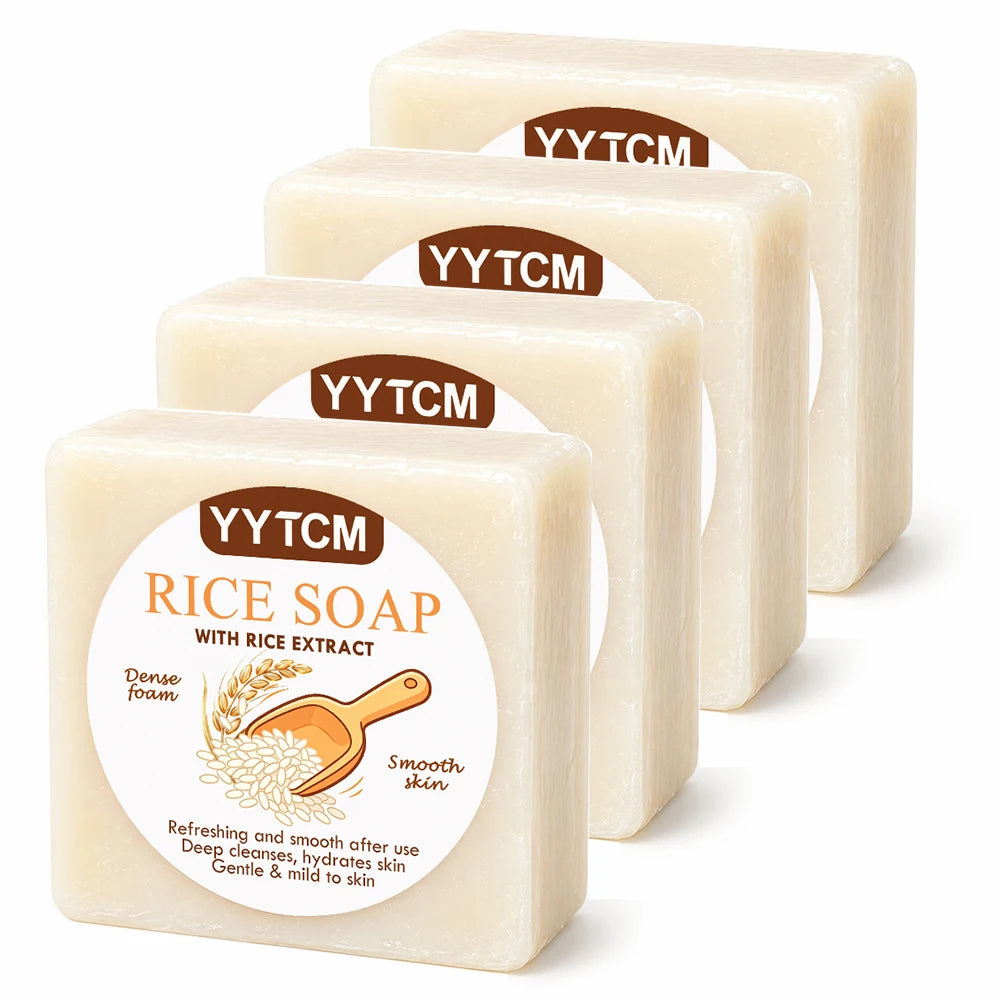 YYTCM Rice Extract Soap Gentle Hydrating Cleansing Bar For Face & Body