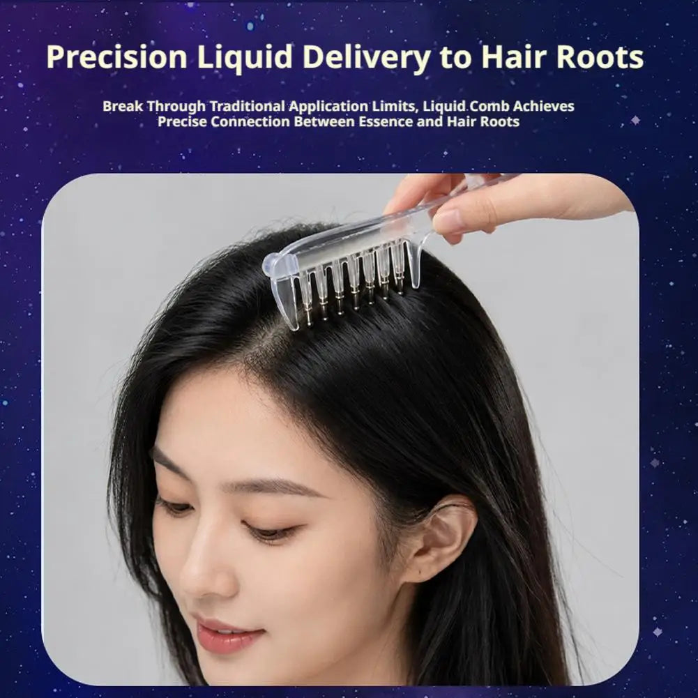 Scalp Liquid Guide Comb Anti-Frizz Scalp Nourish Hair Firming Applicator Mini Portable Applicator Hair Care Anti-Static Comb