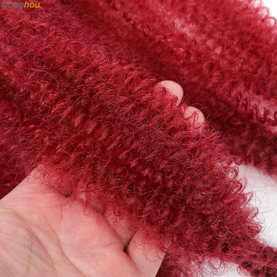 Donghou Ombre Blonde Ginger Afro Twist Hair 350 1B 30 27 613 Bug Colors Springy Twist Braiding Hair for Soft Locs Marley Braids