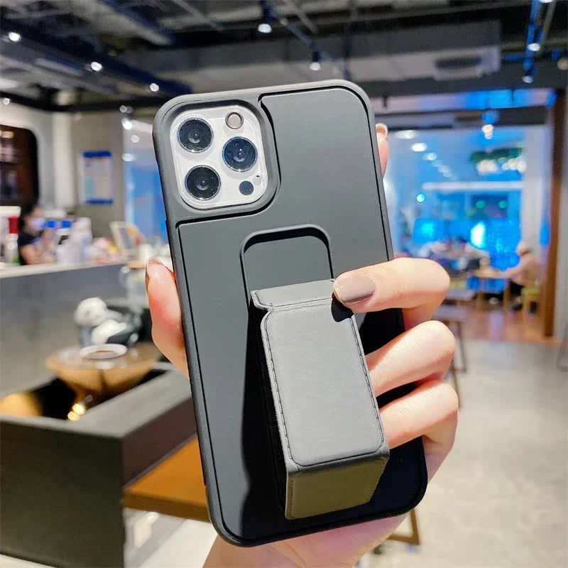 Magnetic Kickstand Hand Strap Case for IPhone 16 15 14 13 12 11 Pro Max Plus 16Pro 15Pro IPhone16 ProMax Stand Cover Accessories