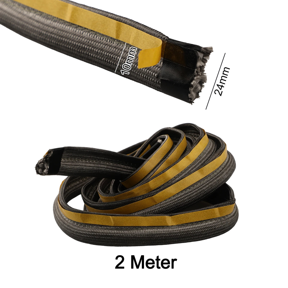 1pcs 10mm Fireplace Sealing Rope Wood Burning Stove Door Self-Adhesive Fiberglass Sealing Cord 2/3meter Insulation Gasket Tape