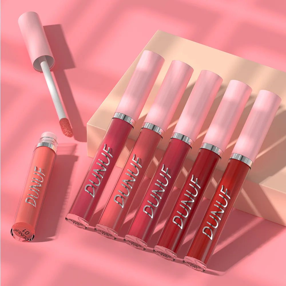 DUNUF High Quality Mirror Gloss Herorange Lipstick Lip Gloss Make-up Lightly Glass Moisturizing Plump Lip stick Lipgloss Gifts