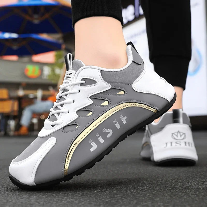 Luxury Men's Sneakers High Quality Leather Casual Shoes for Men Fashion All-match Sport Shoes Platform Comfor Men Running Shoes