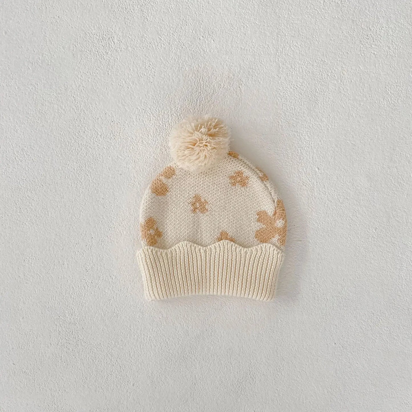 Baby Clothing 2025 Autumn Winter New Fashionable Casual Simple Sweet Floral Jacquard Coat Knitted Pants Hat Socks Kids Clothes