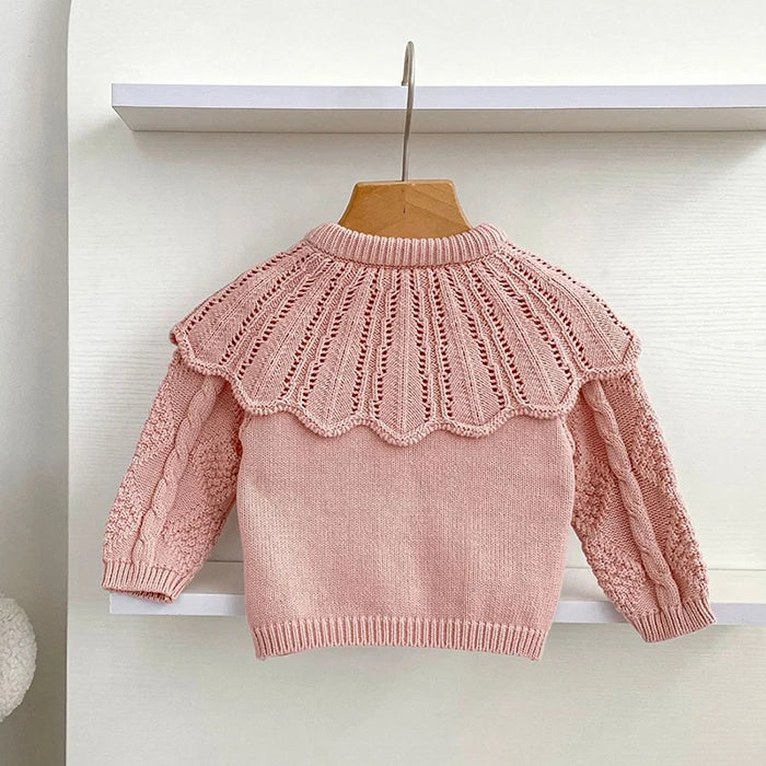 2025 New Autumn 0-3Yrs Newborn Baby Girls Sweater Coat Infant Baby Girls Knitting Cardigan Sweater Long Sleeve Cardigan Coat