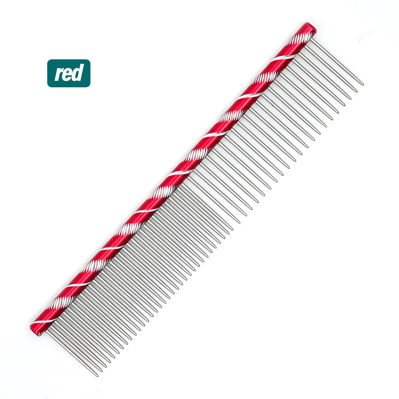Dog Comb Long Thick Hair Fur Removal Cleaning Brush Stainless Steel Lightweight Pets Cat Grooming Combs for Dogs 16/19/20/25cm