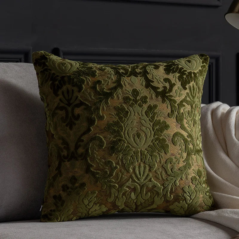 45x45/50x50cm Luxury Cut Velvet Sofa Pillow Cover Modern Nordic Cushion Case Living Room Villa Model Room Matching Velvet Back