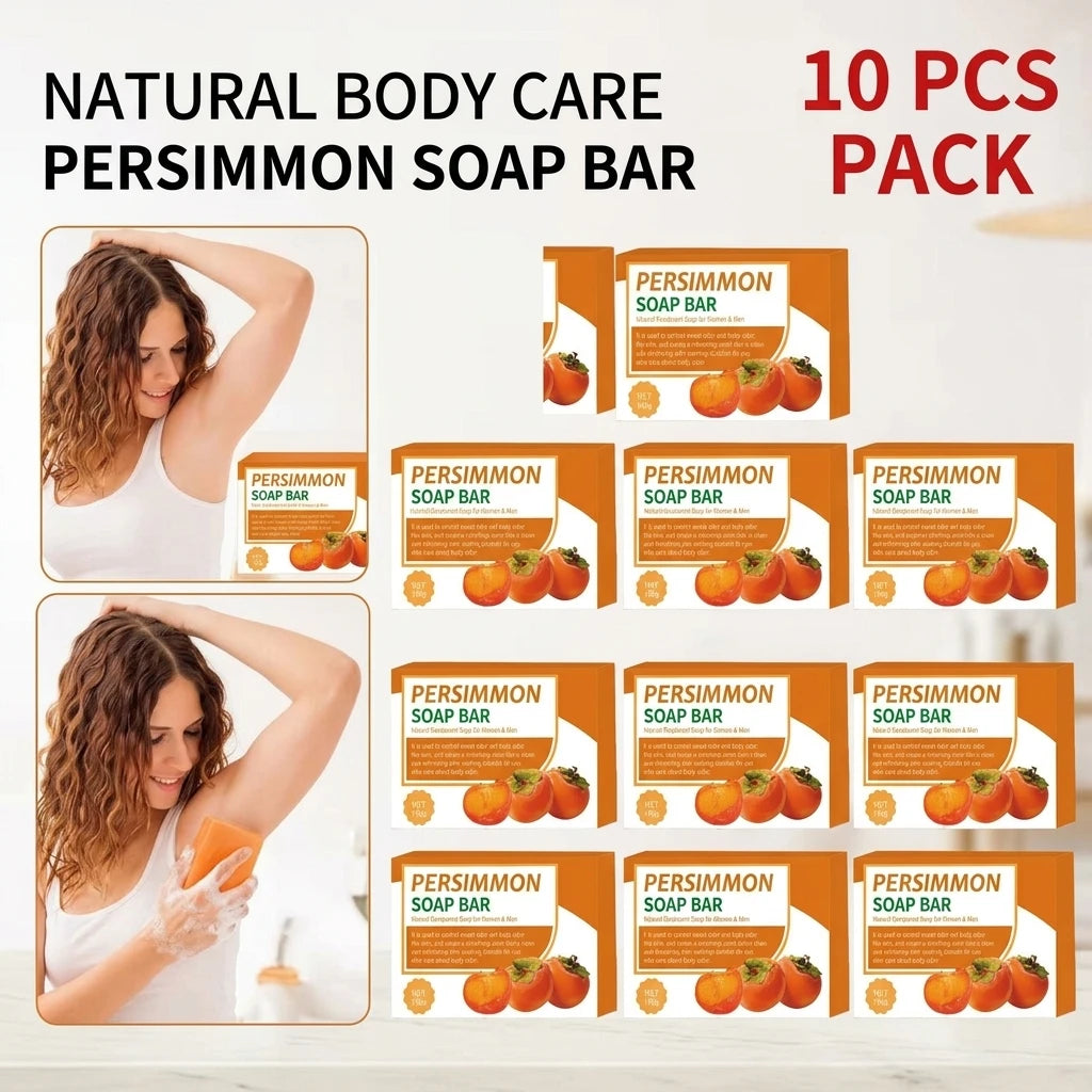 Handmade Persimmon Soap 100g  Essential Oil Deep Cleaning Body Soap Fragrance for Hygienic Cleanliness