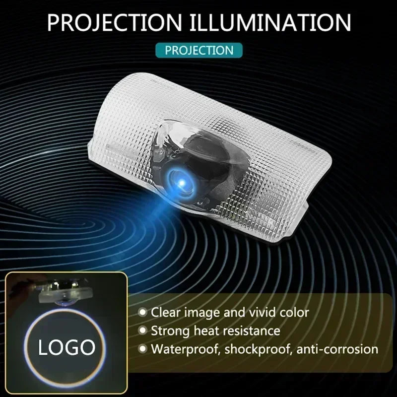 LED Car Door Welcome Light Projector Ghost Shadow Courtesy Lamp For Land Cruiser LC300 2007-2019 Car Accessories 2PCS