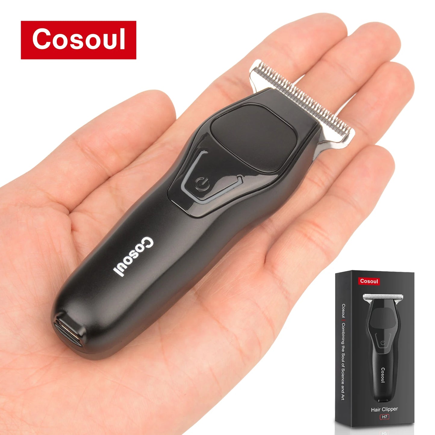 COSOUL Hair Trimmer Compact Beard Trimmer for Men Professional Hair Clipper Portable Mens Mustache Trimmer Face Bald Head Razor