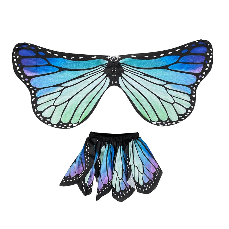 Halloween Kids Butterfly Costume Girl Fairy Butterfly Wings Blue Pink Purple Costume
