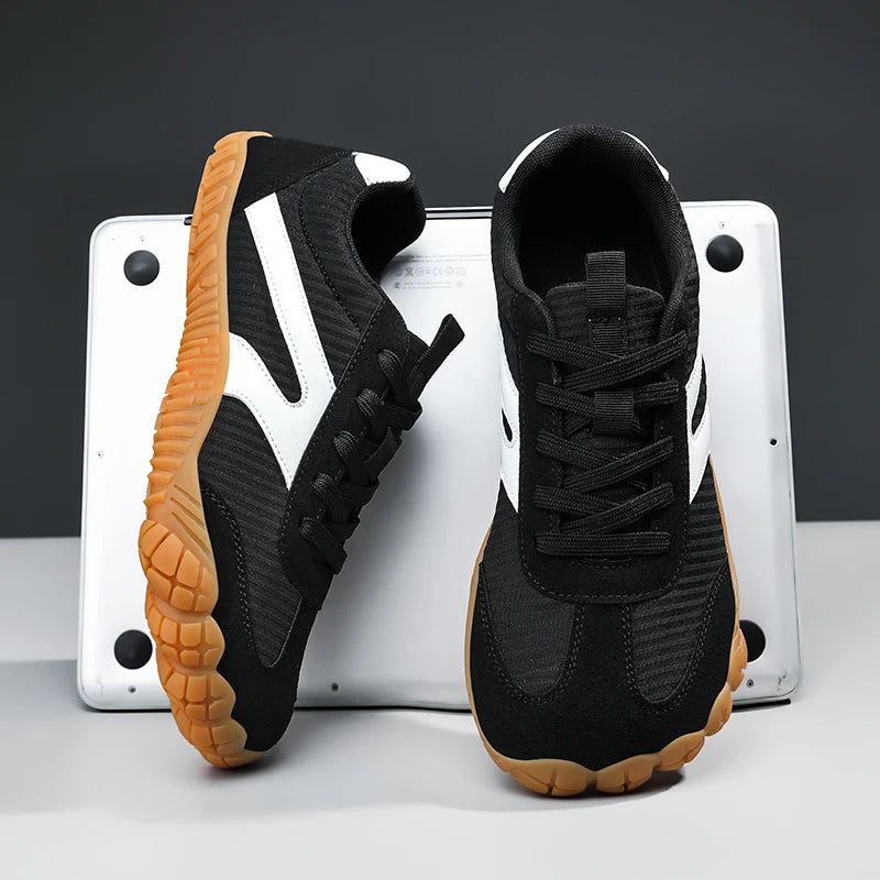 New Wide-toe Men's Shoes Casual Soft Sole Wide-Toe Shoes Walking Sneakers Breathable Mesh Comfortable Barefoot Shoes Big Size 48
