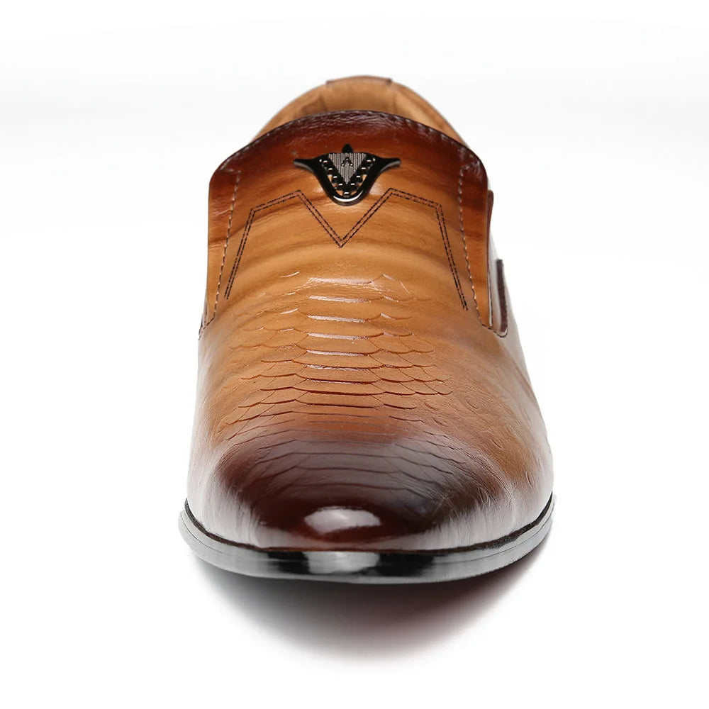 Retro Men's Dress Shoes Summer Casual Office Business Shoes Pointed Toe Leather Shoe Flat Slip-on Shoes for Men Luxury Loafers