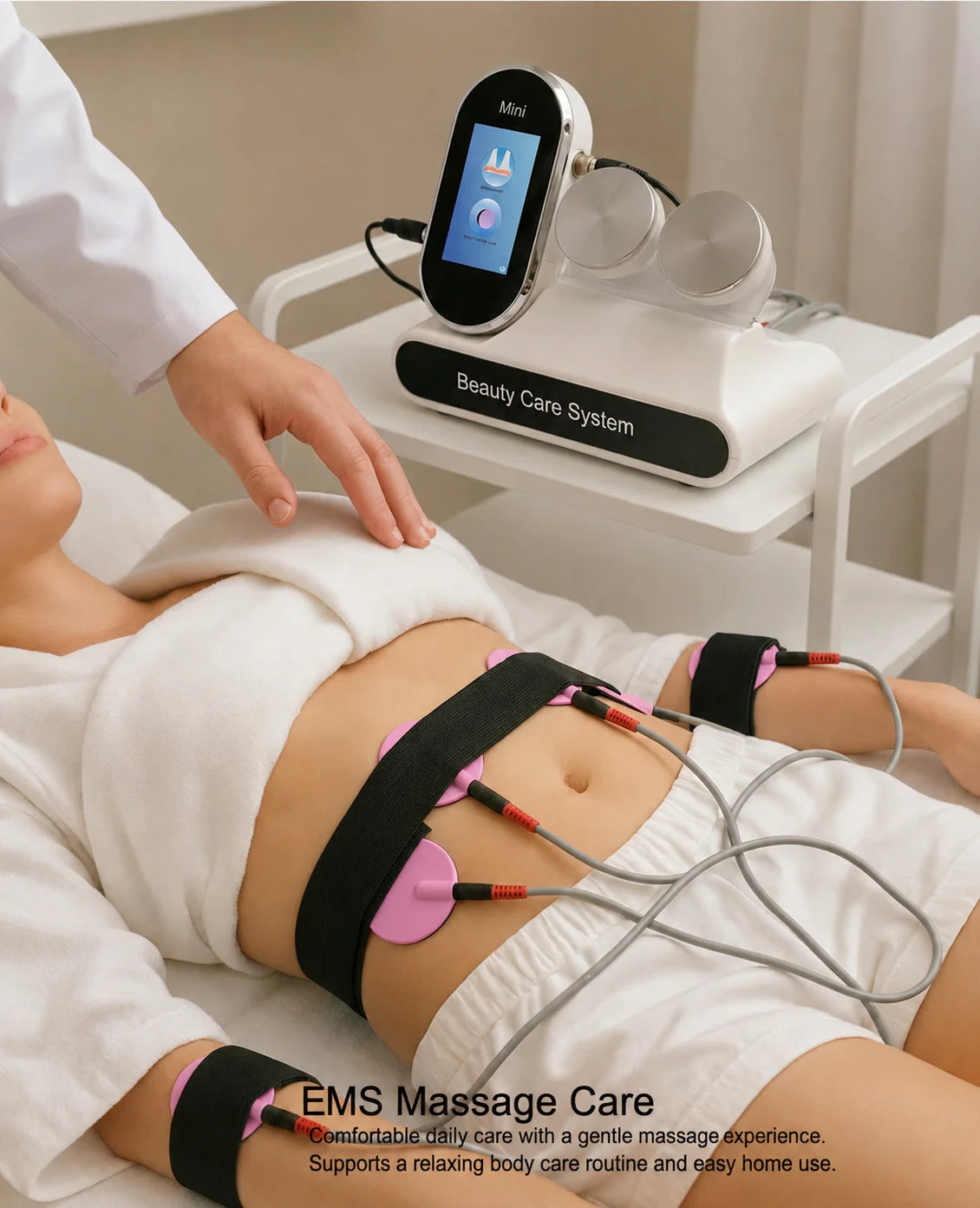 Microcurrent EMS Beauty Massage Device Body Care Relaxation Massager for Home and Spa Use