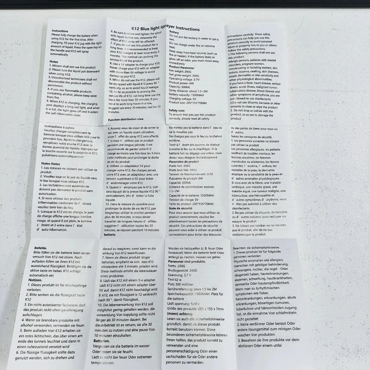 Blue Light Nano Hair Care Spray 300ML - USB Rechargeable Wireless Steam, Professional Styling Tool