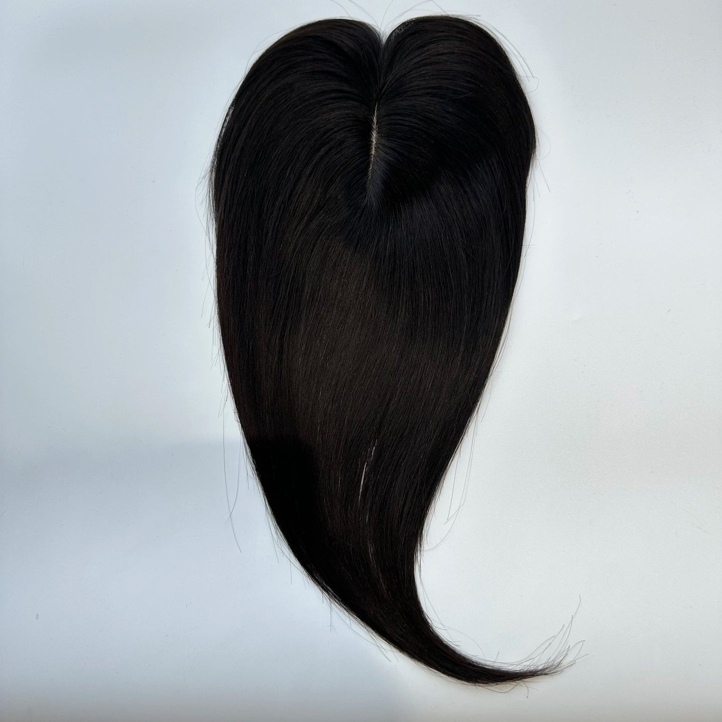 Women Hair Topper 100% Human Hair With Fringe Lace Mechanism Middle Part | 8x12cm 12inch Job Interview Ready