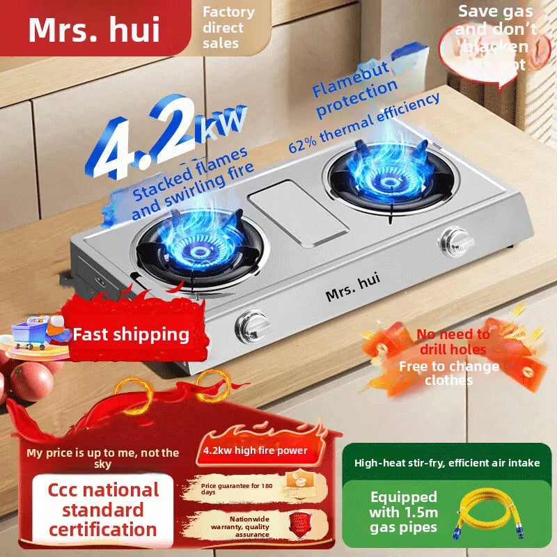 High Pressure Gas Stove for Home Use LPG Natural Gas Stove Commercial Strong Flame Cooker