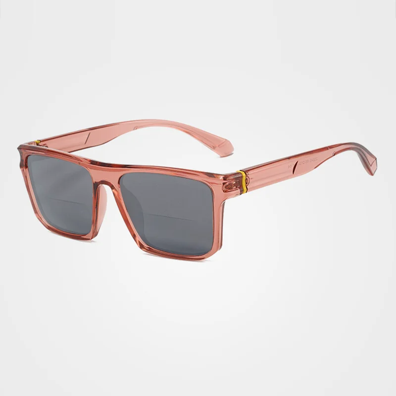 Men Women Square Bifocal Far Near Dual Vision Reading Glasses Trendy Driving Fishing Shade Presbyopia Eyewear Customize Lens