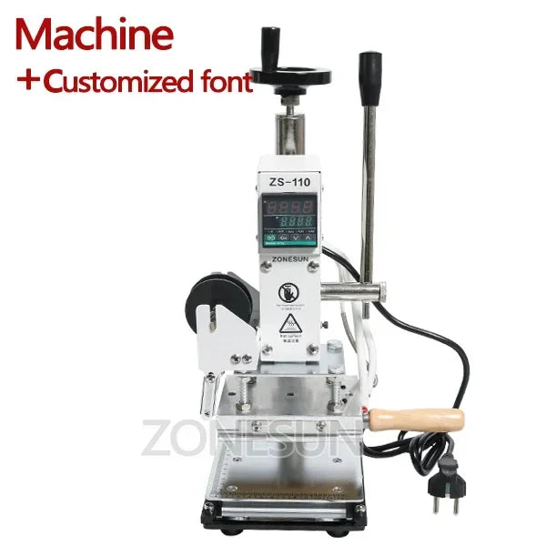 ZONESUN ZS110 Hot Foil Stamping Bronzing Embossing Machine Slideable Workbench Digital Leather PVC Paper Heat Press Machine
