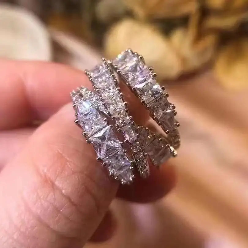 Rings Sales Trend Luxury Brand High Quality Jewelry Original Shiny Christmas Birthday Cocktail Party Engagement Gift for Women