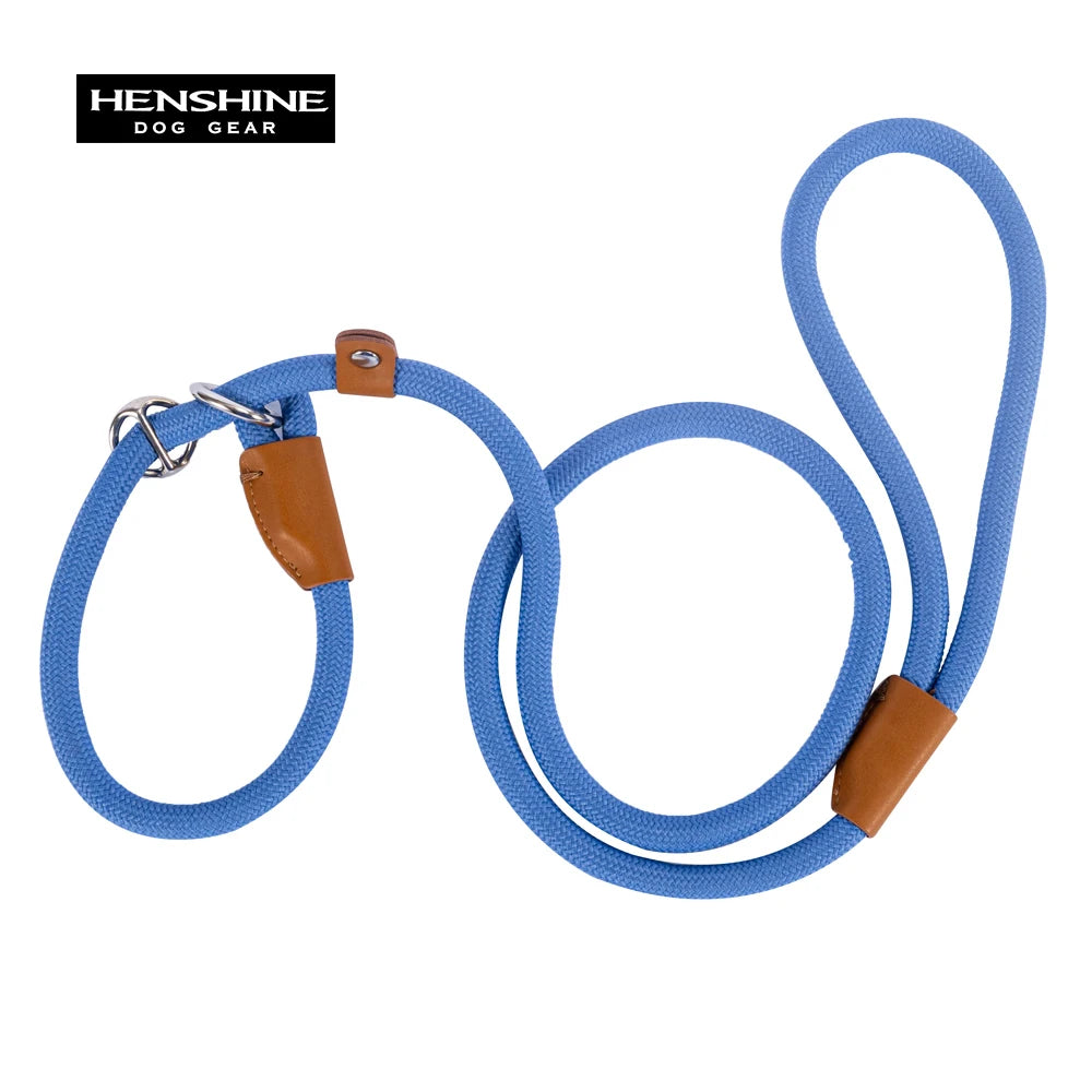 Convenient Durable Nylon Slip Rope Best Dog Leash Collar Adjustable Slide Fastener Loop Medium to Large Scale Leash for Dog Pet
