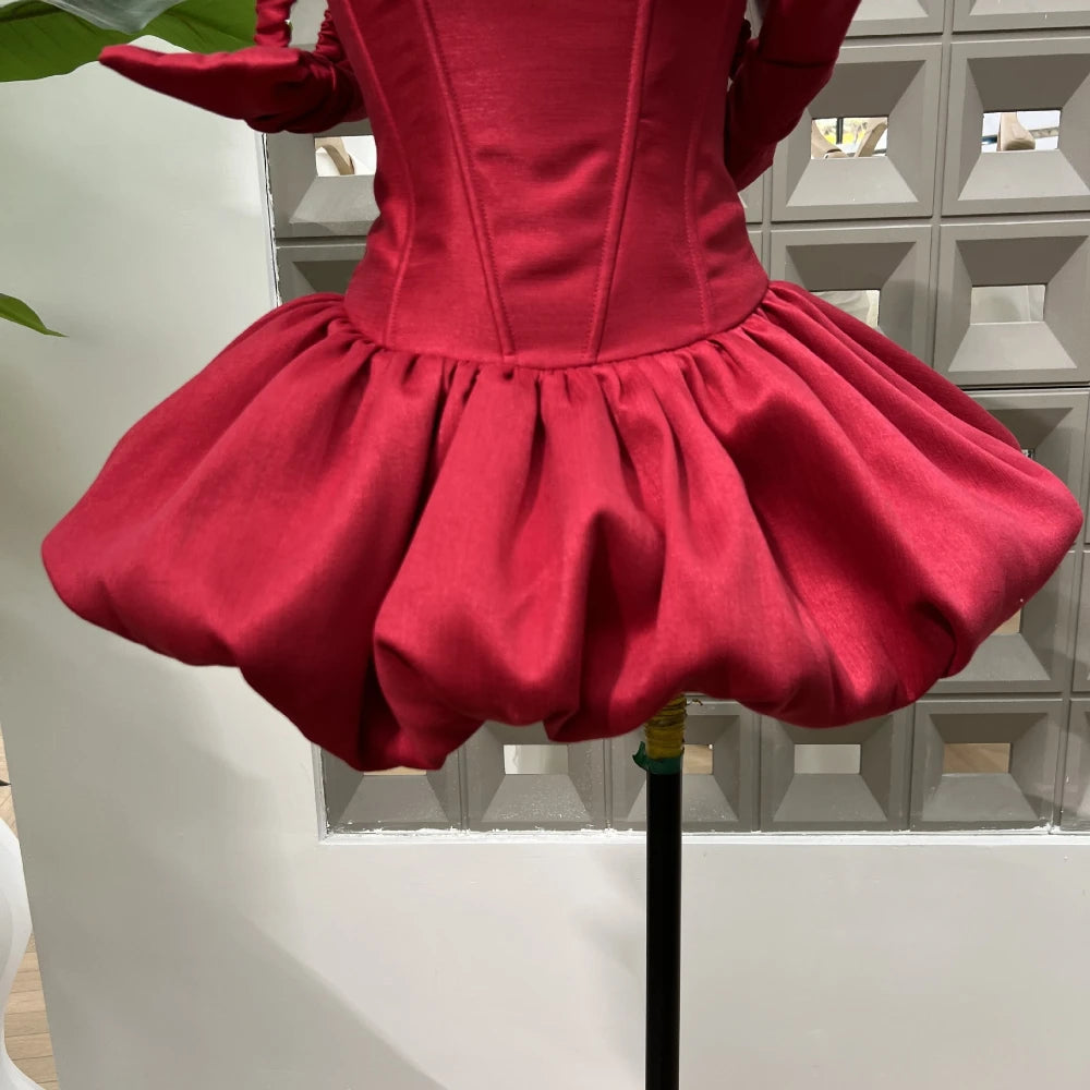 Luxury Women's Summer Nightclub Party Dresses Sexy Off Shoulder A Line Ball Gowns Elegant Birthday Cocktail Dress With Shorts