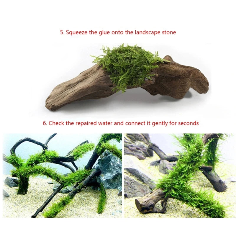 Aquarium Instant Glue 5g x 25pcs Safe Reef Glue for Plants Moss, Coral, Stone, Wood Aquascaping, Quick Drying
