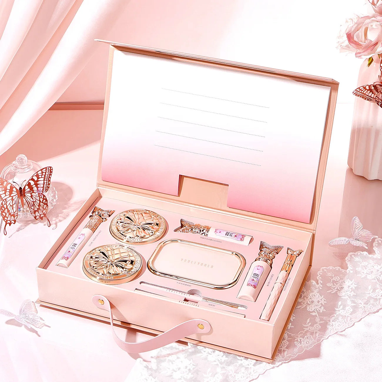 Make Up Sets Cosmetics Full Set Makeup Kit Lipstick Eyeshadow Eyebrow Pen Air Cushion BB Cream Mascara 9 Pcs Makeup Gift Box