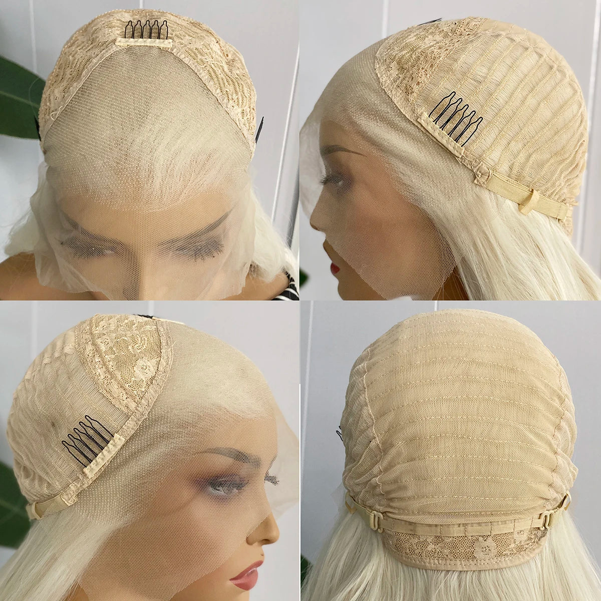 AIMEYA Ash Blonde Lace Front Wig Long Body Wave Synthetic Wig 13x4 Frontal Lace Glueless Daily Use Cosplay Wigs for Women