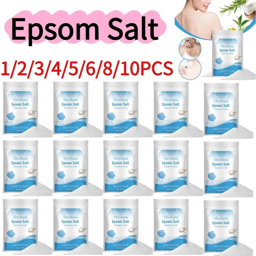 1/2/3/4/5/6/8/10PCS*30g Natural Epsom Salt Body Bath Salt Gentle Exfoliating Dead Skin Remover Deep Moisturizing Care