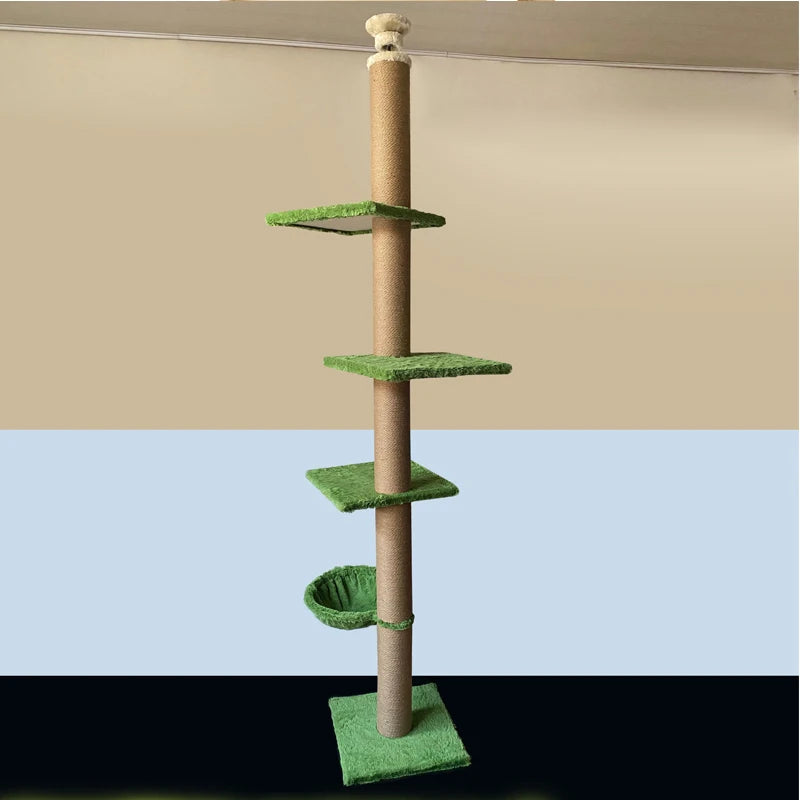 DIY Cat Tree Accessories Cat Scratching Post Scratch Support Ceiling Cat Climbing Tower Platform Cat House Hammock Pet Furniture