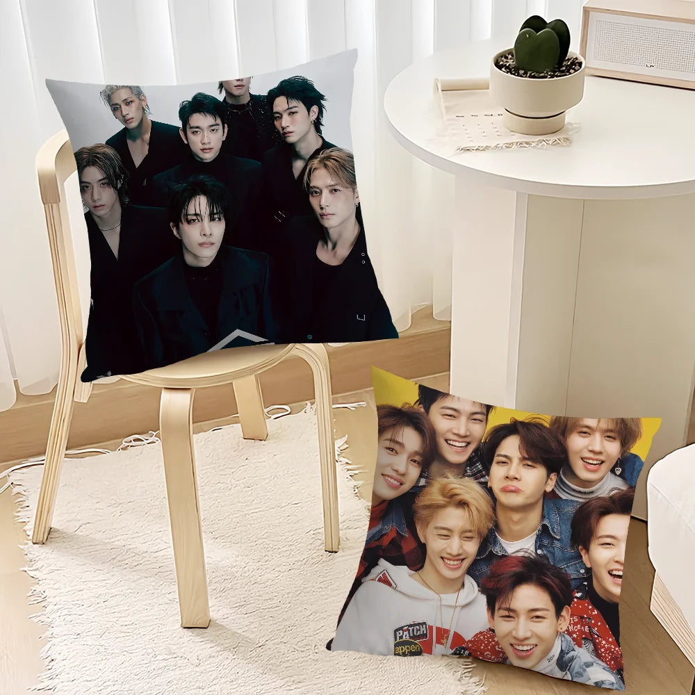 Boy Group G-GOT7-ES Band KPOP cushion cover Living Room Headboard Office Cushion Bedroom Cushion Sofa Nap Time Pillow Case