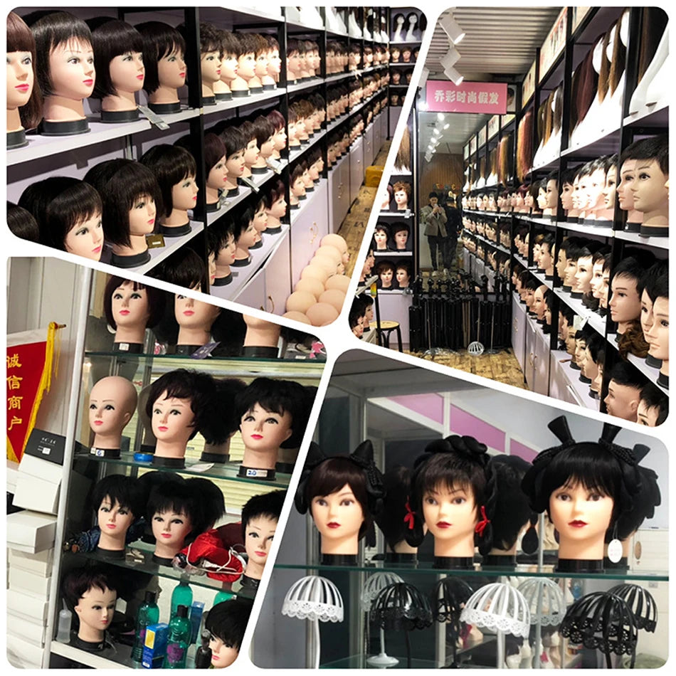 Mannequin Head Wig Stand With Adjustable Wig Tripod Stand Holder For Wigs Making Display cosmetology supplies hairdressing head