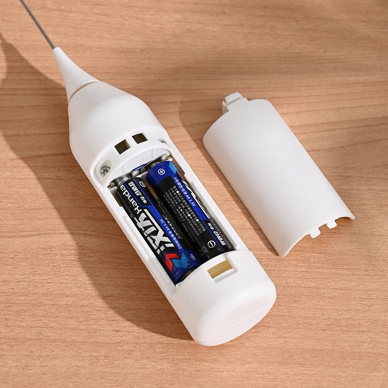 Handheld Electric Milk Coffee Mixer, High-Speed Cream Mixer, AA Battery Powered Latte and Cappuccino Kitchen Appliances