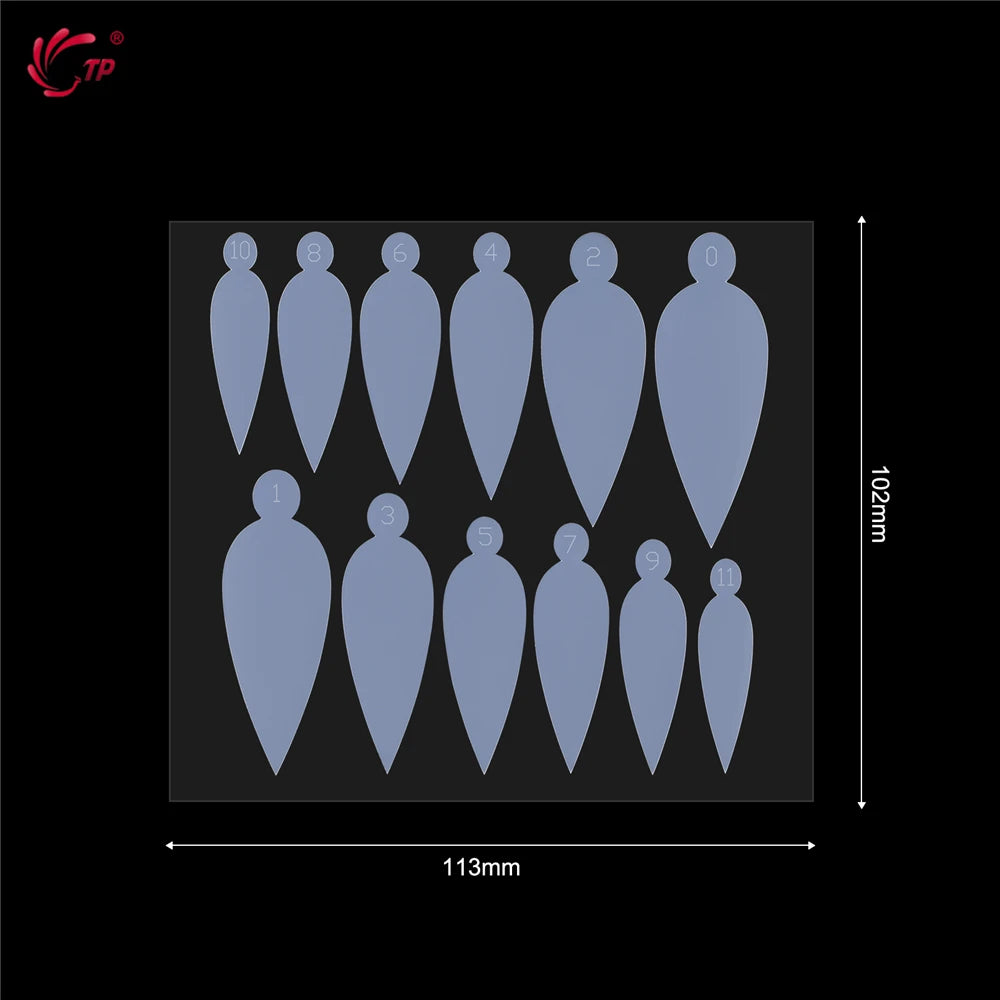 TP 24pcs French Dual Form Nail Silicone Pad for Nail Gel Polish Reusable Soft Top Mold Duet System Nail Forms Stickers Nail Tool