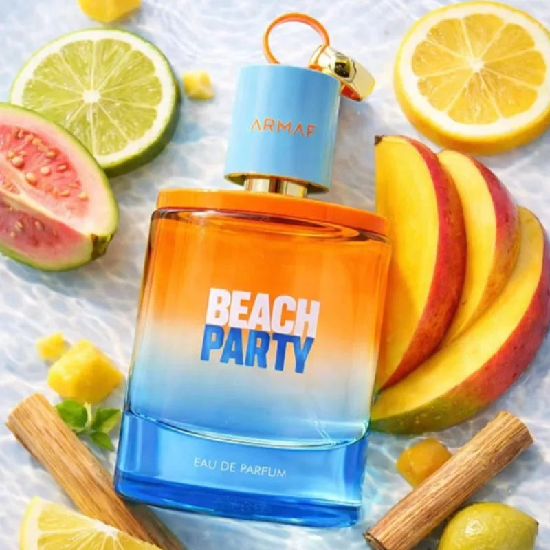 Beach Party Perfume 100ml Unisex Fresh Tropical Fruity Aquatic Fragrance Grapefruit Guava Woody Long Lasting Summer Scent