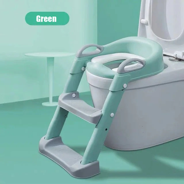 1-8 Years Children's Potty Baby Toilet Seat With Adjustable Ladder Infant Toilet Training Folding Seat Baby Potty Training Seat