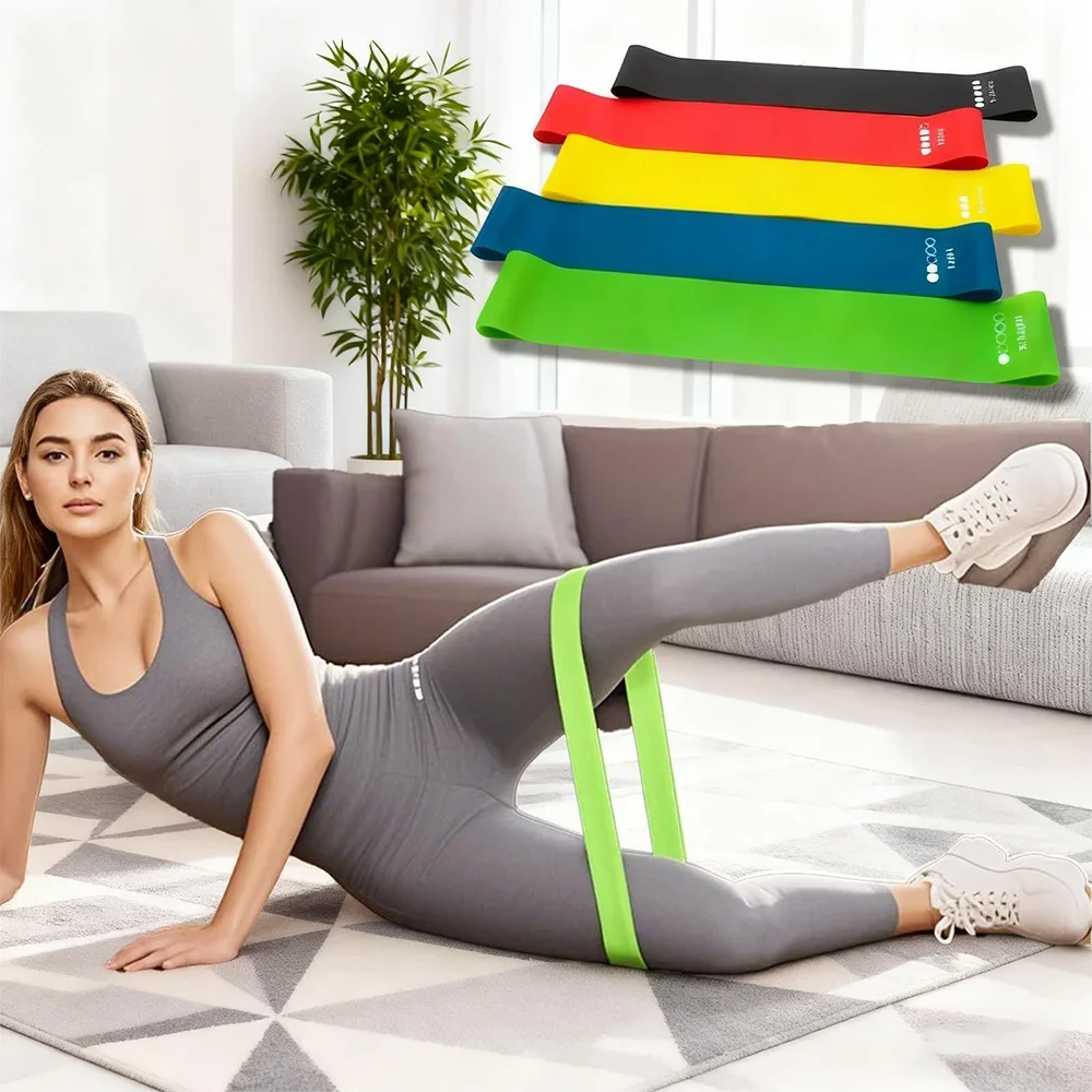 5 Levels Portable Fitness Workout Equipment Rubber Resistance Bands Yoga Gym Elastic Strength Pilates Crossfit  Weight Sports