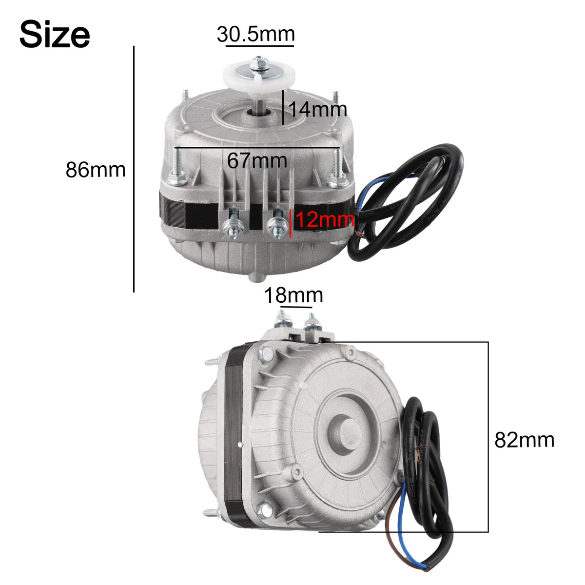 30W 220v 50HZ Refrigeration Condenser Fan Motor Refrigerator Fan Motor Cooling Fan For Commercial Refrigeration Cold Rooms