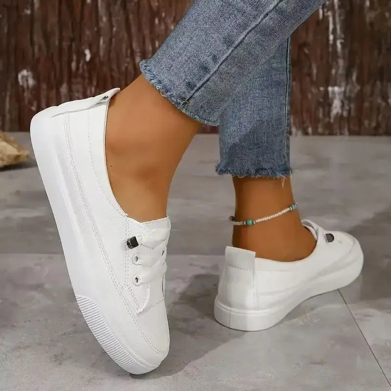 Spring and Summer Fashion New Breathable Round Toe Mouth Casual and Comfortable Flat Walking Shoes Sneakers Zapatos De Mujer