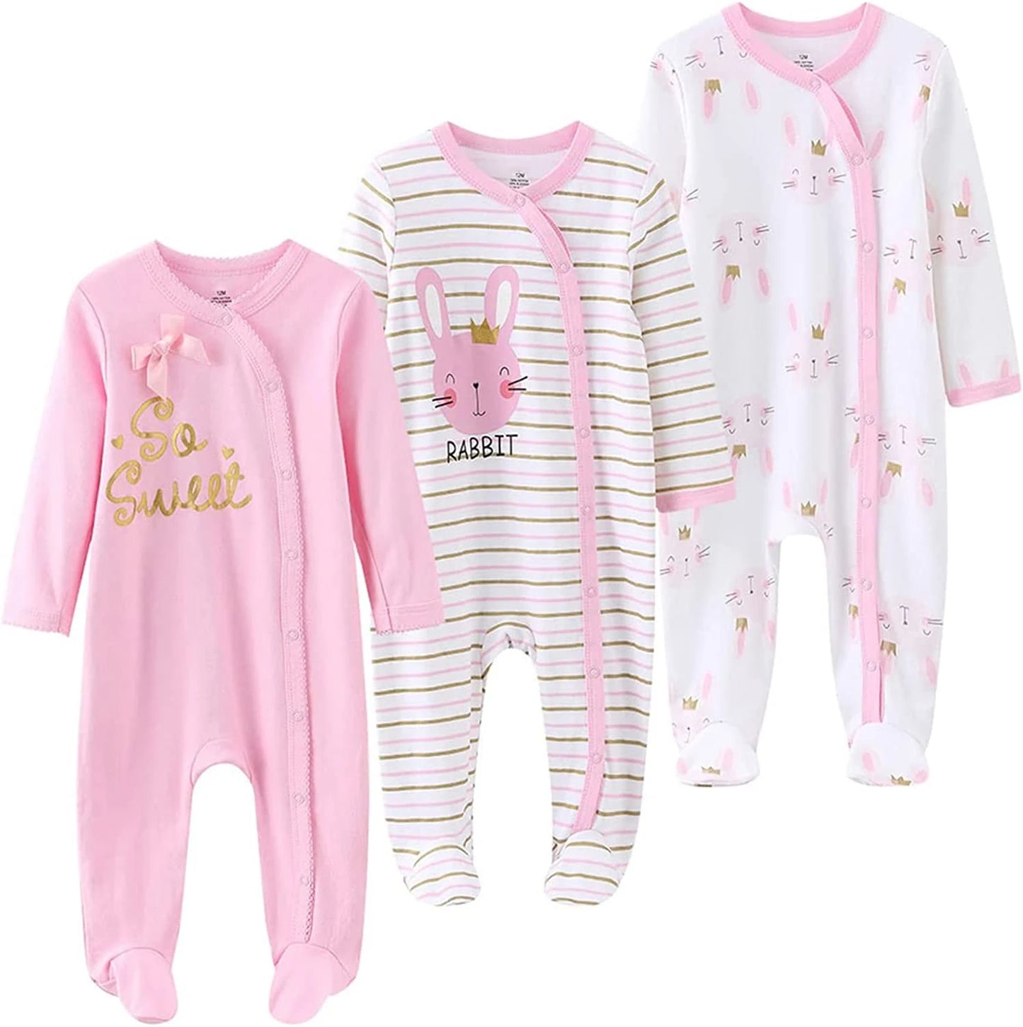 27Pieces Newborn Baby Girl Clothes Gift Set Print 100%Cotton Baby Boy Clothes Solid Color Baby Accessories