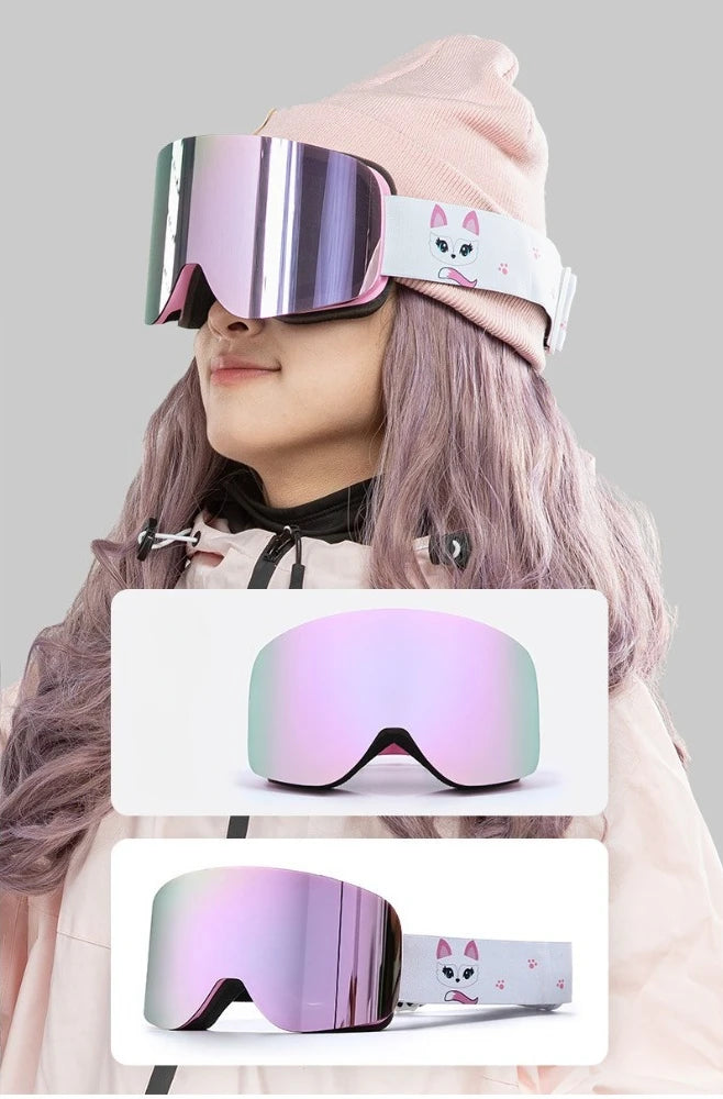 Double Layer UV400 Ski Goggles Anti-Fog Anti-UV UV400 REVO TPU Glasses Eyewear for Adult Skiing Outdoor Sports Snowboard Winter