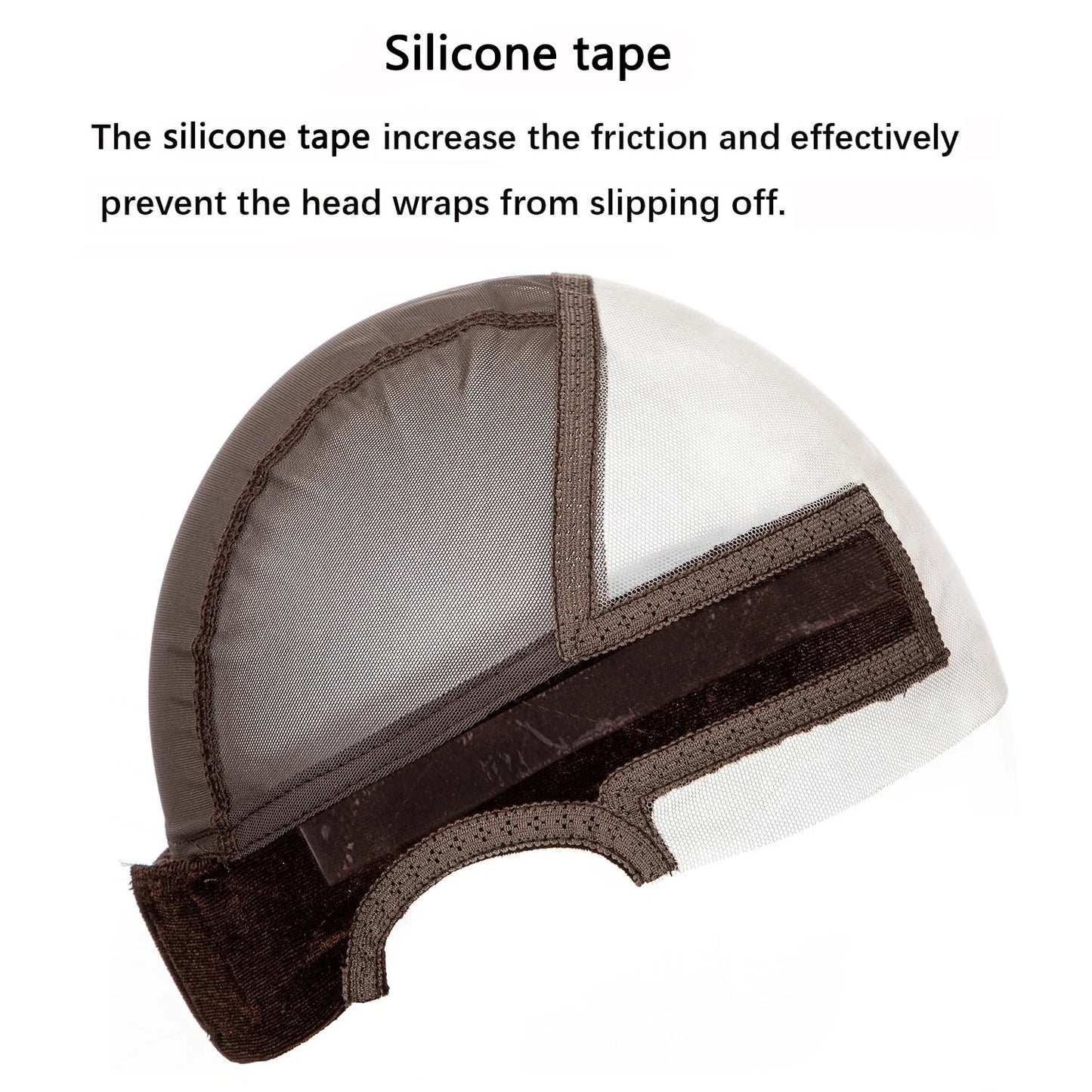 Lace Silicone Wig Grip Cap for Women,Wig Cap with Grip Band Adjustable,Used for Lace Wigs and Single Top Wigs-Lace Grip Cap