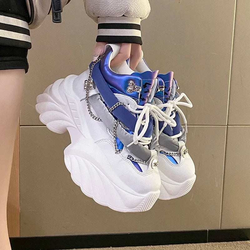 Lovely Kawaii Women sneakers wedge casual shoes woman sneakers women running shoes woman lace-up female sneakers Loafers Shoes