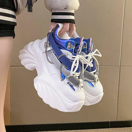 Lovely Kawaii Women sneakers wedge casual shoes woman sneakers women running shoes woman lace-up female sneakers Loafers Shoes