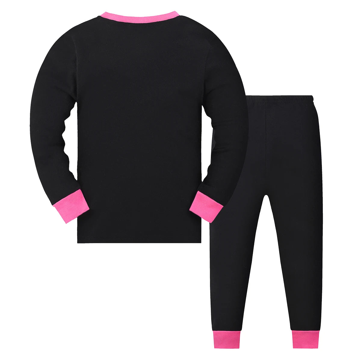 Halloween Luminous long-sleeved and long-pants pajama set for girls, suitable for girls aged 2 to 9