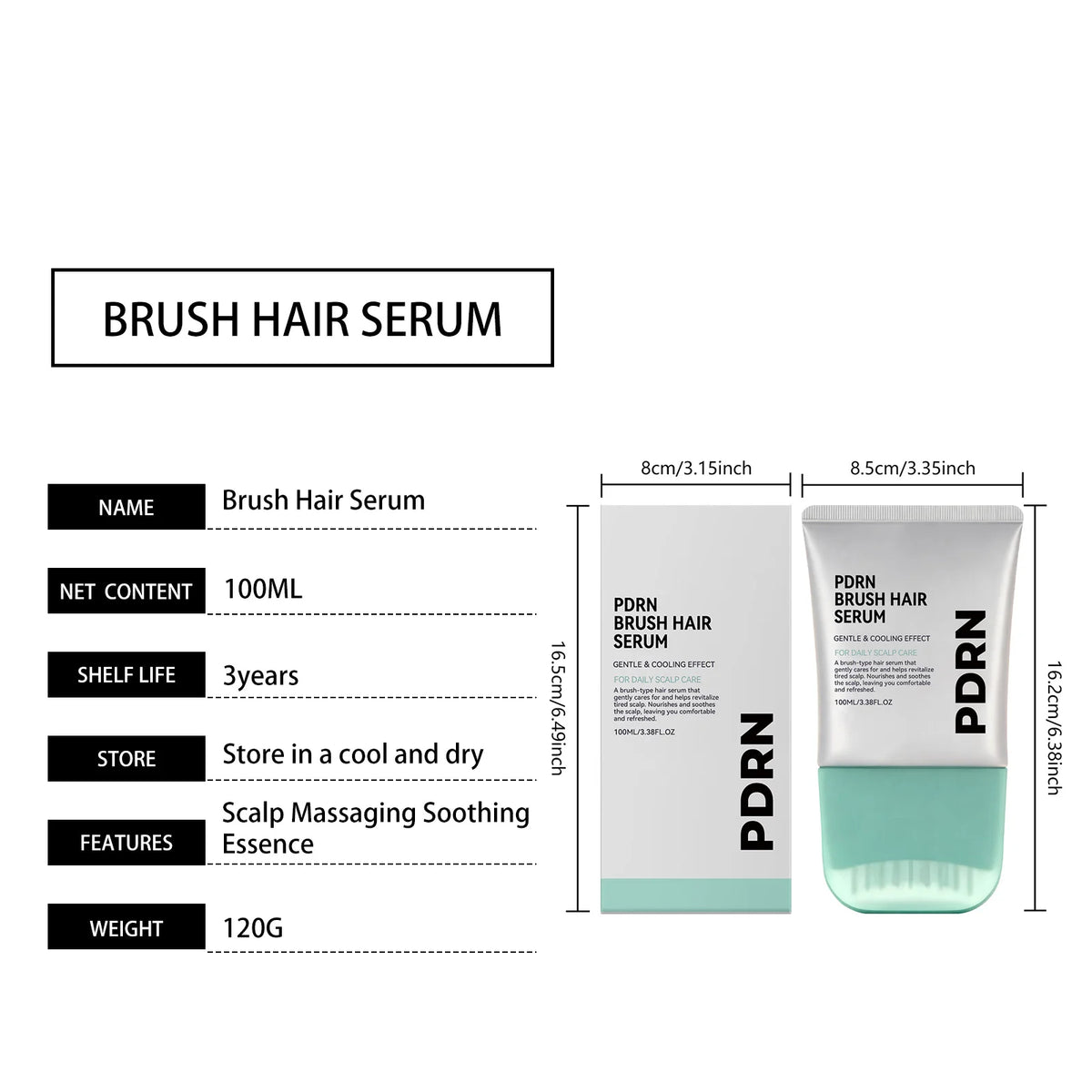 PDRN Hair Serum Centella Scalp Soothing Serum Nourishing Calm Tense Scalp Cooling Daily Scalp Care Sensitive Scalp Massager