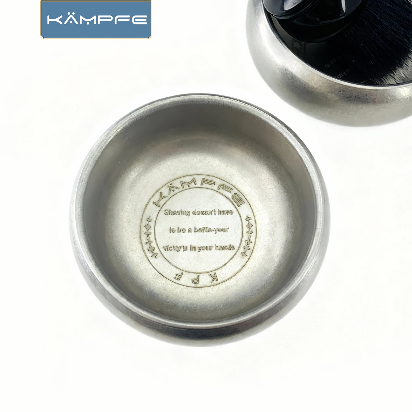 Kampfe  Stainless Steel  Shaving Bowl, Essential Grooming Tools for Barbershop & Home Use  Compact and easy to carry