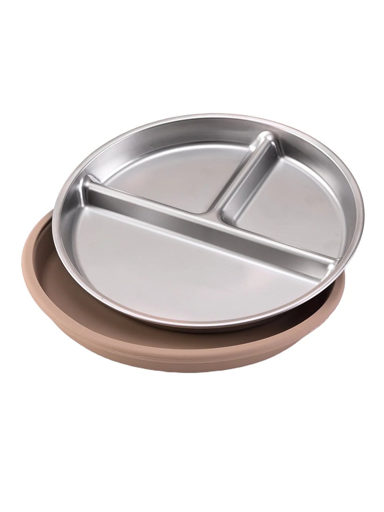 1PCS Stainless Steel Plate Detachable Suction Feeding Bowl For Baby  BPA Free Silicone Dishes Tableware Baby Newborn Items