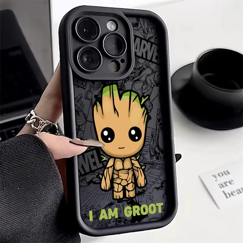 Cool Anime GrootS MarvelS Phone Case for iPhone 17e 17 16e 16 15 14 13 12 11 Air Pro Max Mini XR XS X 7 Plus Soft TPU Back Cover